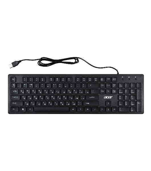 Клавиатура проводная Acer OKW020, USB, черный