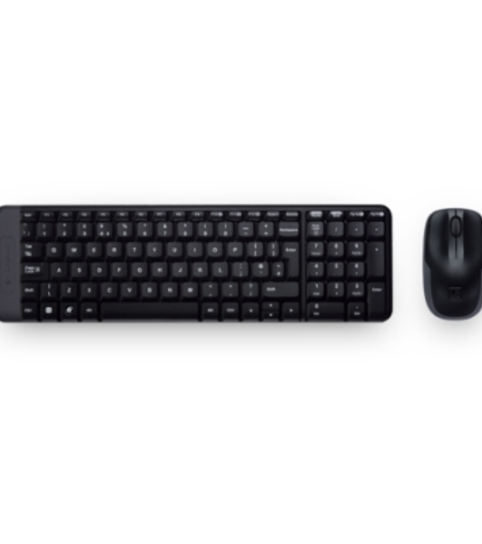 Комплект клавиатура+мышь Logitech MK220 беспроводной, USB, 1000 DPI, чёрный