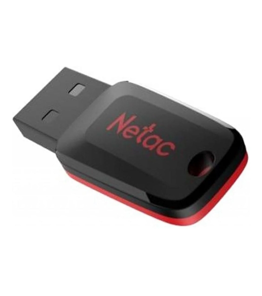 Флешка USB Netac U197 (NT03U197N-064G-20BK), 64Gb, USB 2.0, R/W 25/10, черный/красный