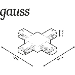 Коннектор для трековых шинопроводов Gauss (+) черный, фото2