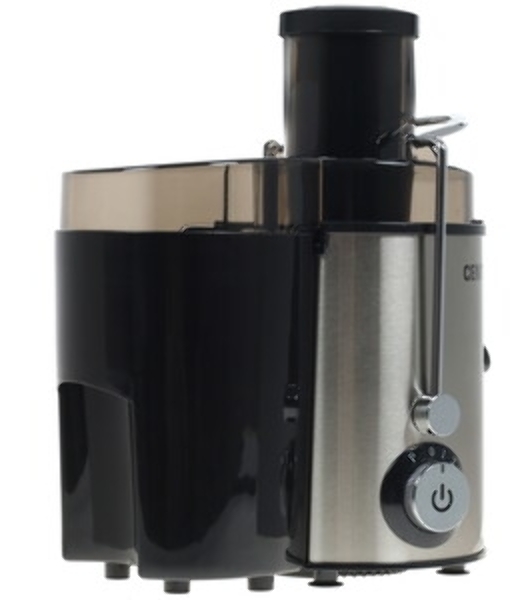 Соковыжималка Centek CT-1209 стальной/чёрный, центробежная, 600 Вт, 500 мл, механическое