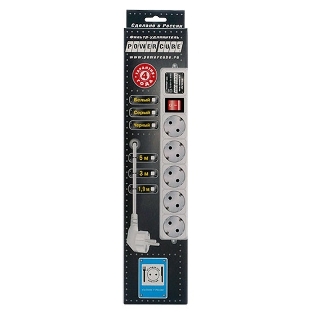 Сетевой фильтр Powercube SPG-B-10-WHITE 3 м, 5 розеток, белый, коробка