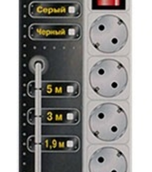 Сетевой фильтр Powercube SPG-B-10-WHITE 3 м, 5 розеток, белый, коробка