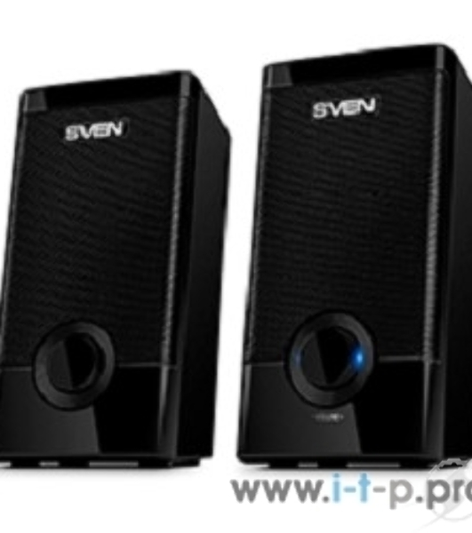 Колонки SVEN 318 черный USB-порт ПК, ноутбука или адаптер 5V DC