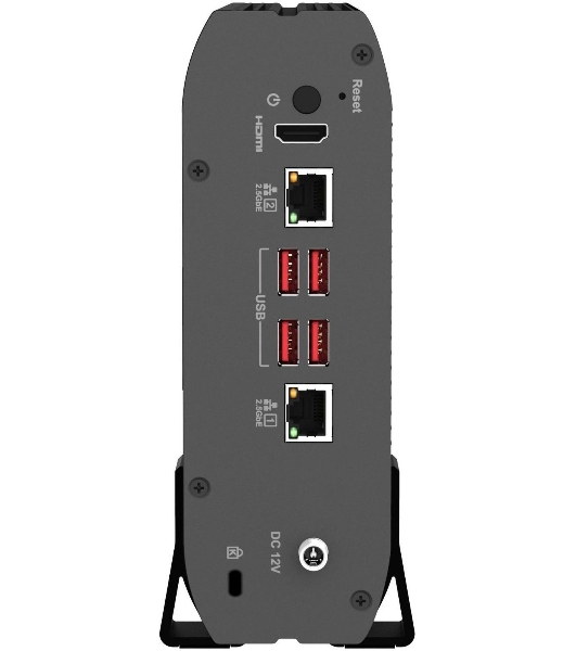 Сетевое хранилище SMB QNAP TS-410E-8G NAS fanless 4 2.5 SSD trays. Intel Celeron J6412 4-core 2.0-2.6 GHz, 8 Gb RAM (max), 2x2.5 GbE, 4xUSB 3.2 Gen 2 (10Gbps),1xHDMI