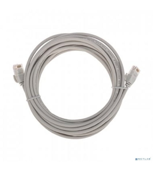 Патч-корд U/UTP Rexant cat.6a (10G), RJ45-RJ45, неэкранированный, 28AWG, LSZH, серый, 5 м