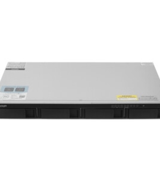 Сетевое хранилище SMB QNAP TS-464eU-8G NAS 4 HDD trays, rackmount 1U, 1 PSU. 4-core Intel Celeron N5105/N5095 2.0-2.9 GHz, 8 Gb RAM, 2x2.5GbE, 2xUSB 3.2 Gen 2 (10Gbps), 2xUSB 2.0, 1xHDMI, 2xM.2 PCIe Gen 3 x1 slots, W/o rail kit RAIL-B02