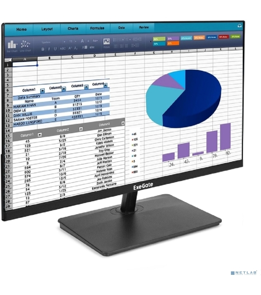 Монитор 21.5' 100 Гц ExeGate SmartView EP2200 (IPS LED Grade A+, FHD, 1920x1080@100Гц, 16:9, 250cd/m2, 1000:1, 178°/178°, 5ms, D-Sub, HDMI, Flicker-free, Low Blue Light, кабель HDMI 1.5м, VESA, регулировка наклона (tilt), черный)