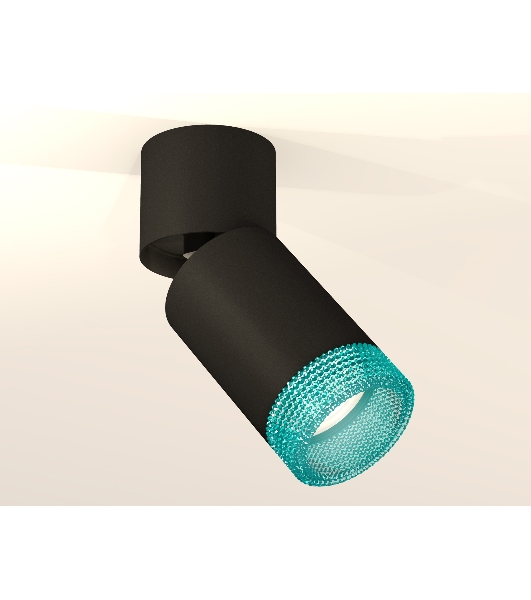 Светильник Ambrella Light XM6313063 SBK/BK/BL черный песок/черный/голубой MR16 GU5.3 (A2221, C6313, N6153)