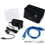 Докстанция 2.5'/3.5' Gembird HD32-U3S-4, черный, USB 3.0, SATA, HDD/SSD, фото6