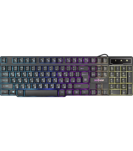 Клавиатура Defender Mayhem GK-360DL проводная, USB Type-A, чёрный