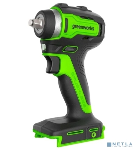 Гайковерт ударный аккумуляторный GreenWorks GD24IW200, 24v, 200 Нм, без АКБ и ЗУ (3803607)