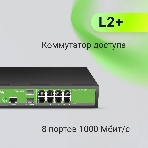 Коммутатор Digma DSW708G-2S-T, 8×1 Гбит/с + 2×1 Гбит/с SFP, управляемый, фото15