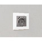 Комплект механизма электрической розетки ALFA Сталь матовый 2USB A+A 18W (быстрая зарядка) с/з QUANT (AP5090, VM155) MA509010, фото4