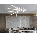 Потолочный светодиодный светильник Ambrella light FL6221 WH белый 70W 3000K-6400K 605*605*170 (ПДУ ИК), фото 1
