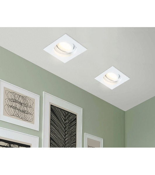 Встраиваемый поворотный точечный светильник Ambrella light TN102757 WH белый IP20 GU5.3 100*100*32