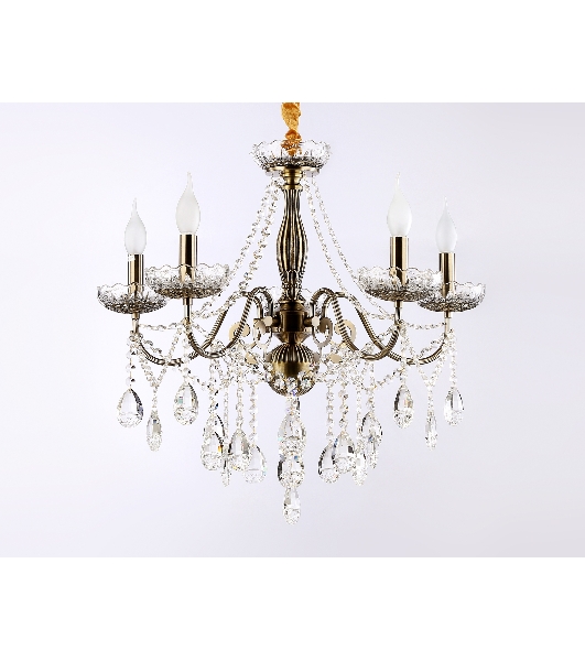 Светильник Ambrella light TR4949/5 SB/CL бронза/прозрачный E14/5 max 40W D620*585