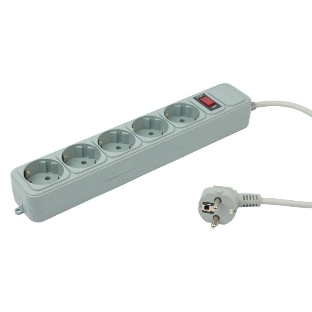 Сетевой фильтр PC Pet AP01006-1.8-GR 1.8 м, 5 розеток, серый