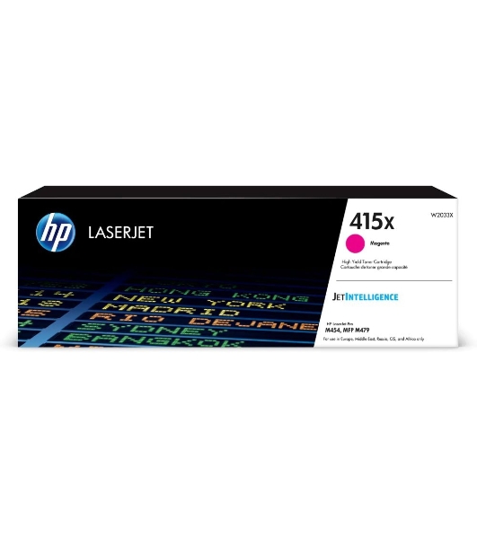 Картридж лазерный HP 415X W2033X пурпурный для HP LJ M454/MFP M479 (6000 стр.)