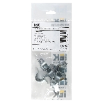Скоба IEK CMAT11-19-010 двухлапковый 19мм оцинкованная сталь белый (упак.: 10 шт), фото2