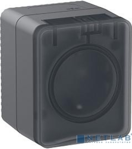 Розетка 1-м ОП AtlasDesign Profi54 16А IP54 250В с заземл. защ. шторки антрацит SchE ATN544045