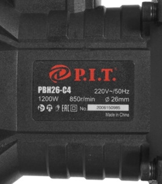 Перфоратор P.I.T. PBH26-C4, SDS-plus, 1200 Вт, 4,7 Дж, от сети