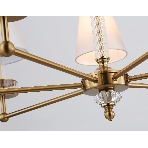 Люстра Ambrella light LH71023/7 BS/WH латунь/белый E14*7 max 40W D820*1130, фото4
