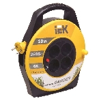 Катушка IEK WKP23-06-04-10 УК10 с т/з 4 места 2Р/10м 2х0,75 мм2 'Garden', фото 1