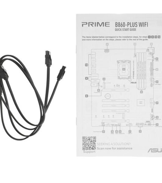 Материнская плата ASUS PRIME B860-PLUS-CSM, LGA 1851, Intel B860, 4xDDR5, 4xSATA, 3xM.2, 1xPCIe 5.0 x16, 1xPCIe 4.0 x16, 1xHDMI, 1xDP, 1x2.5Gb LAN, 2xUSB 2.0, 1xUSB 3.2 Gen 1, 2xUSB 3.2 Gen 2, 1xUSB-C 3.2 Gen 2x2, 3x3.5 мм, 7.1, ATX