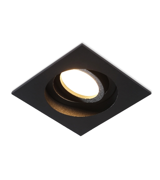 Встраиваемый поворотный точечный светильник Ambrella light TN102758 BK черный IP20 GU5.3 100*100*32