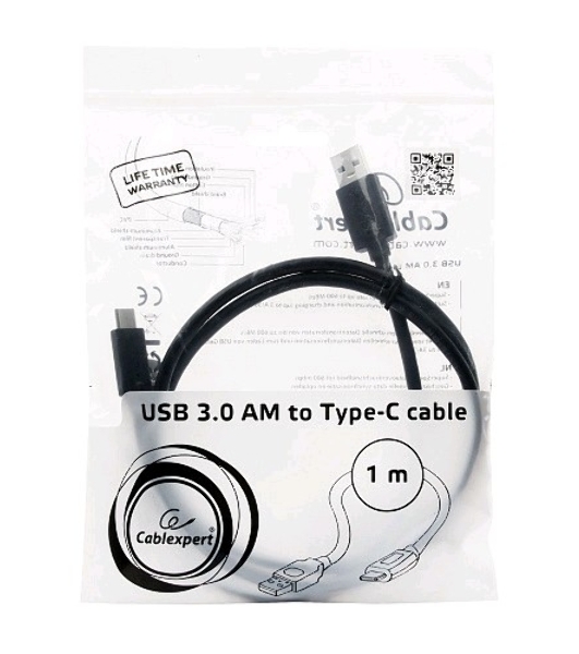 Кабель Cablexpert CCP-USB3-AMCM-1M Кабель USB3.0 AM/USB3.1TypeC, 1м
