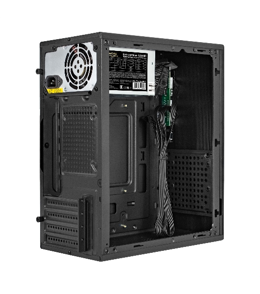 Компьютерный корпус Minitower ExeGate BAA-303M-AAA400 (mATX, БП AAA400 с вент. 8см, 2*USB, HD Audio, черный)