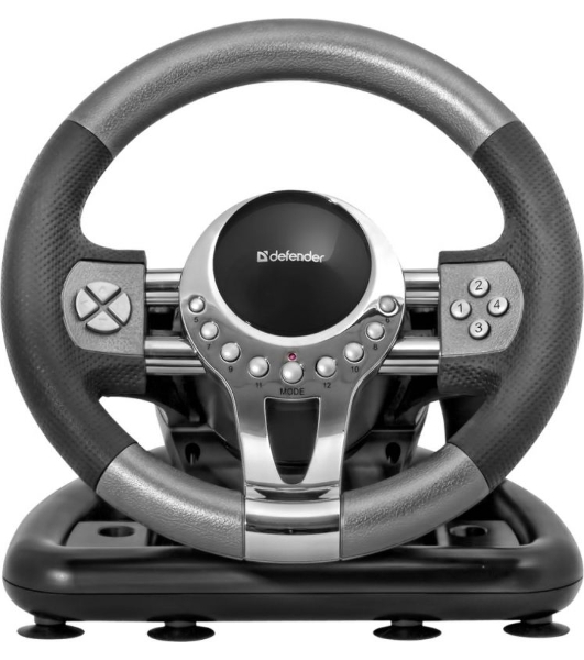 Игровой руль Defender FORSAGE 12 кн+2перекл.+1перекл. 8-ми позиц., USB