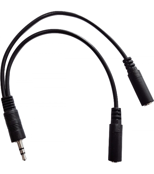 Адаптер аудио Buro 2xJack 3.5 (f)/Jack 3.5 (m) 0.2м. черный