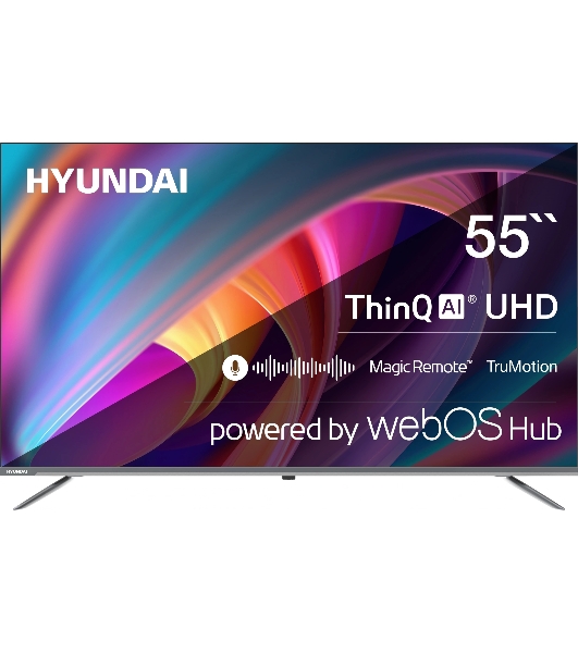 Телевизор Hyundai 55' H-LED55BU7100 серый LED UHD 60Hz WebOS
