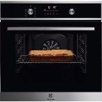 Встраиваемый духовой шкаф Electrolux COF6P76BX, Духовой шкаф электрический с конвекцией, объем 65 л, утапливаемые переключатели, 9 режимов, автопрограммы, очистка пиролитическая, 3 стекла в дверце, направляющие проволочные + телескопические (1 уровень), фото9