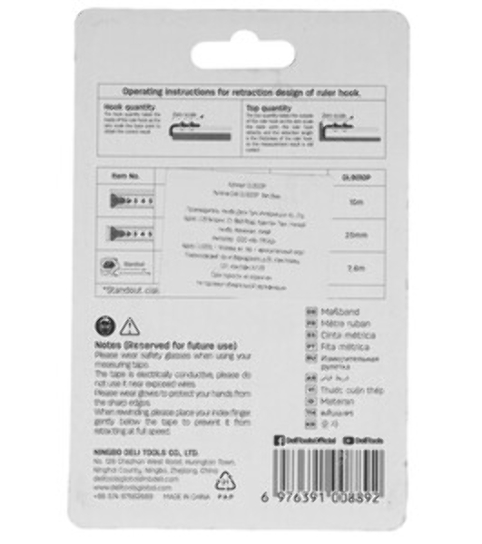 Рулетка Deli DL9003P 3мx16мм