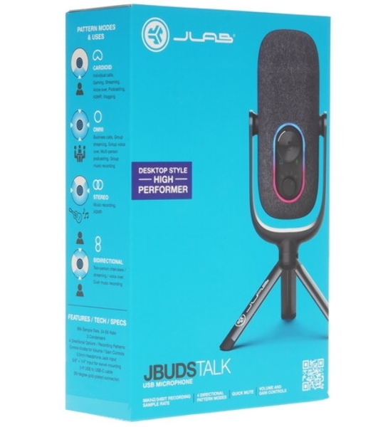 Проводной микрофон Jlab JBuds Talk Mixed Microphone (PN: MJBUDSTALKRBLK4)