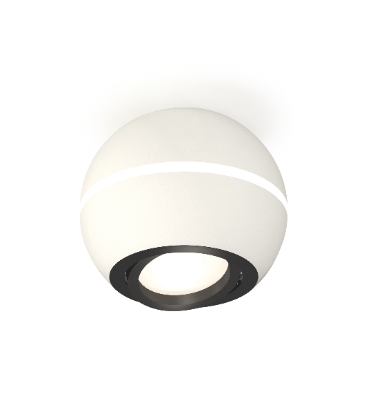 Светильник Ambrella Light XS1101021 SWH/PBK белый песок/черный полированный MR16 GU5.3 LED 3W 4200K (C1101, N7002)