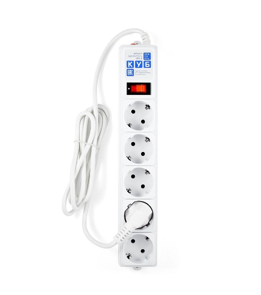 Сетевой фильтр Powercube SPG-B-6-WHITE 1.9 м, 5 розеток, белый, коробка