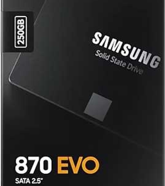 Накопитель SSD Samsung 870 EVO, 250Gb, SATA III, 2.5', R/W 560/530
