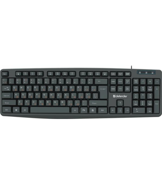 Клавиатура проводная Defender Concept HB-164, USB, черный