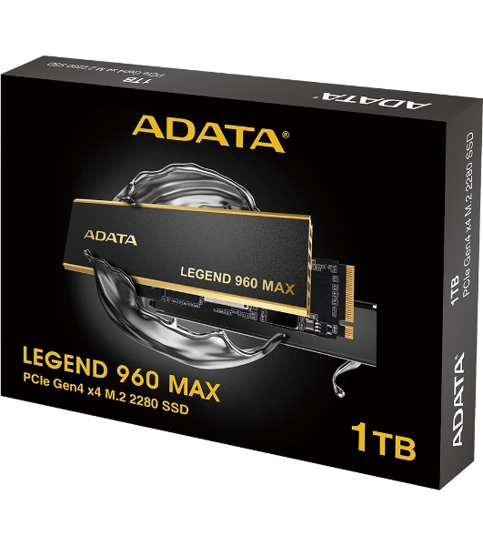 Накопитель SSD ADATA LEGEND 960 MAX, 1Tb, PCIe 4.0 x4, M.2 2280, NVMe, R/W 7400/6000, с радиатором