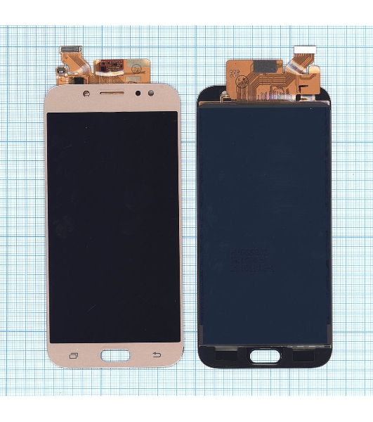 Дисплей для Samsung Galaxy J7 (2017) SM-J730FM в сборе с тачскрином (TFT) золотистый