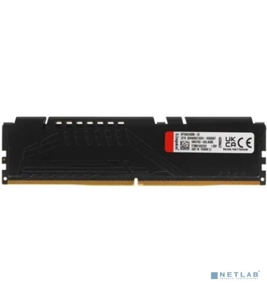 Оперативная память Kingston Fury Beast, DDR5, 32GB (1x32GB), 5600MHz, CL40, DIMM, с радиаторами, черный