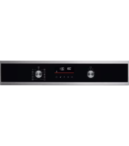 Встраиваемый духовой шкаф Electrolux COF6P76BX, Духовой шкаф электрический с конвекцией, объем 65 л, утапливаемые переключатели, 9 режимов, автопрограммы, очистка пиролитическая, 3 стекла в дверце, направляющие проволочные + телескопические (1 уровень)