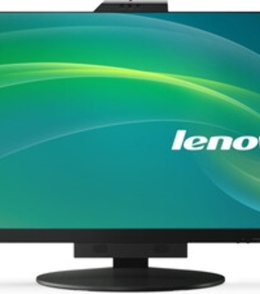Монитор 27' Lenovo ThinkCentre 11JHRAT1UK IPS 2560x1440, 60 Гц, 4 мс, 16:9, 350 кд/м², HDMI, DP, 3.5 Jack, USB Hub (2x USB 3.1), динамики (2x2 Вт), веб-камера, микрофон, черный