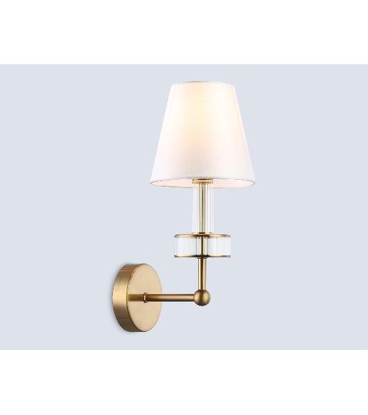 Настенный светильник Ambrella light LH71025 BS/WH латунь/белый E14 max 40W 210*150*355