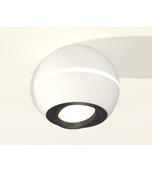 Светильник Ambrella Light XS1101021 SWH/PBK белый песок/черный полированный MR16 GU5.3 LED 3W 4200K (C1101, N7002)