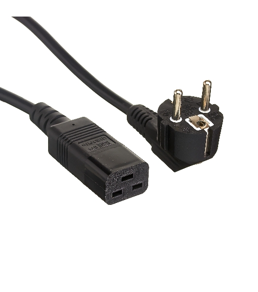 Кабель питания ExeGate Power PC19-5P (Евровилка Schuko->С19) VDE-250V-3*1.5-CU, черный, 16А, 5м